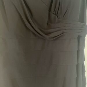 Black coattail dress